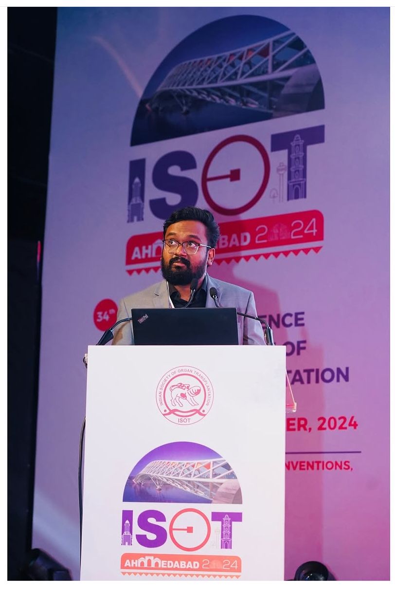 ISOT 2024, Ahmedabad — At the podium (Dr. Harish Sivagnanam)